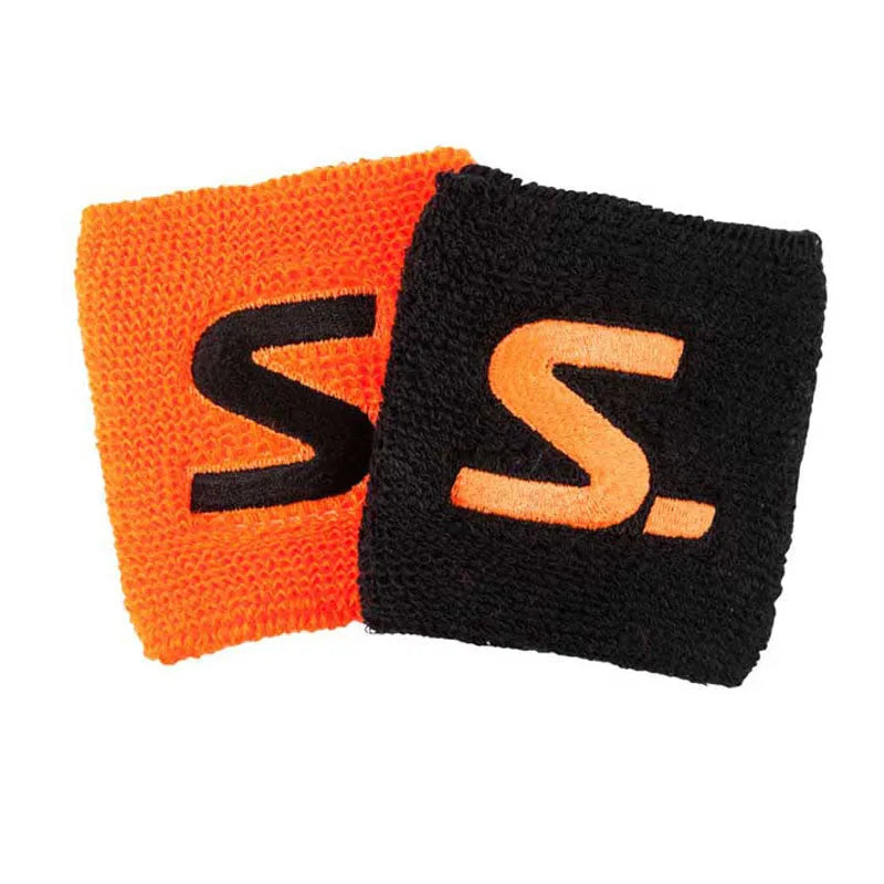 Salming zweetbandje 7 cm. zwart-oranje (2x) - Squashwebwinkel