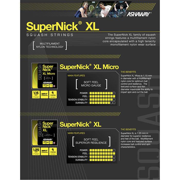 Ashaway Supernick XL Micro 9 mtr. - Squashwebwinkel