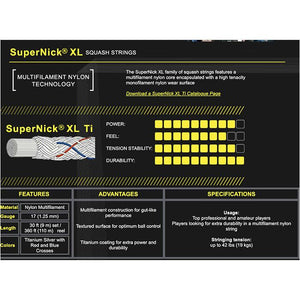 Ashaway SuperNick XL Titanium 9 mtr. - Squashwebwinkel