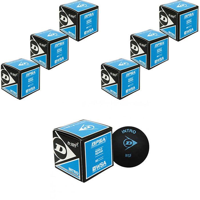 Dunlop Squashball (6x) Intro (blauwe stip) - Squashwebwinkel