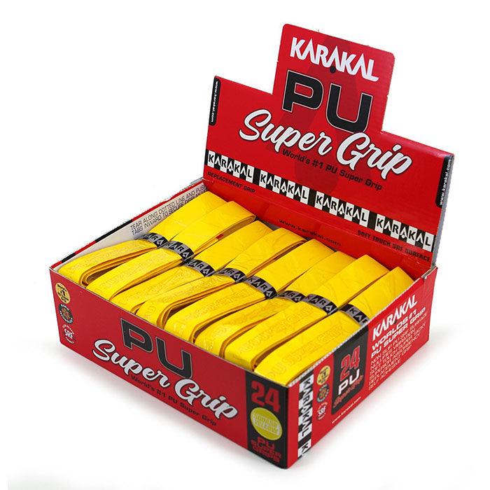 Karakal PU Super grip geel 24x box - Squashwebwinkel