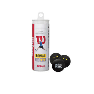 Wilson squashbal dubbel geel (3x tube) - Squashwebwinkel